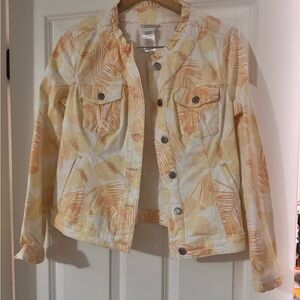 Women's Orange Patterned Jacket